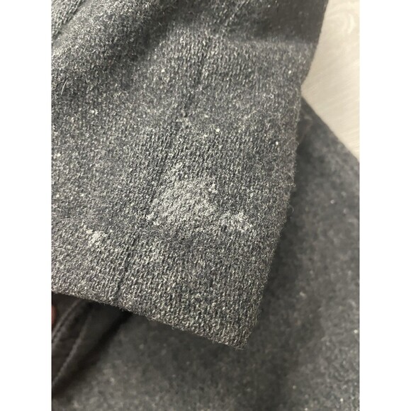 Vintage 90s LL Bean Duffle Coat Men Wool Hooded Toggle Jacket Gray Size small - Picture 2 of 16